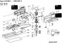 Bosch 0 603 254 742 PSS 230 E Orbital Sander 240 V / GB Spare Parts PSS230E
